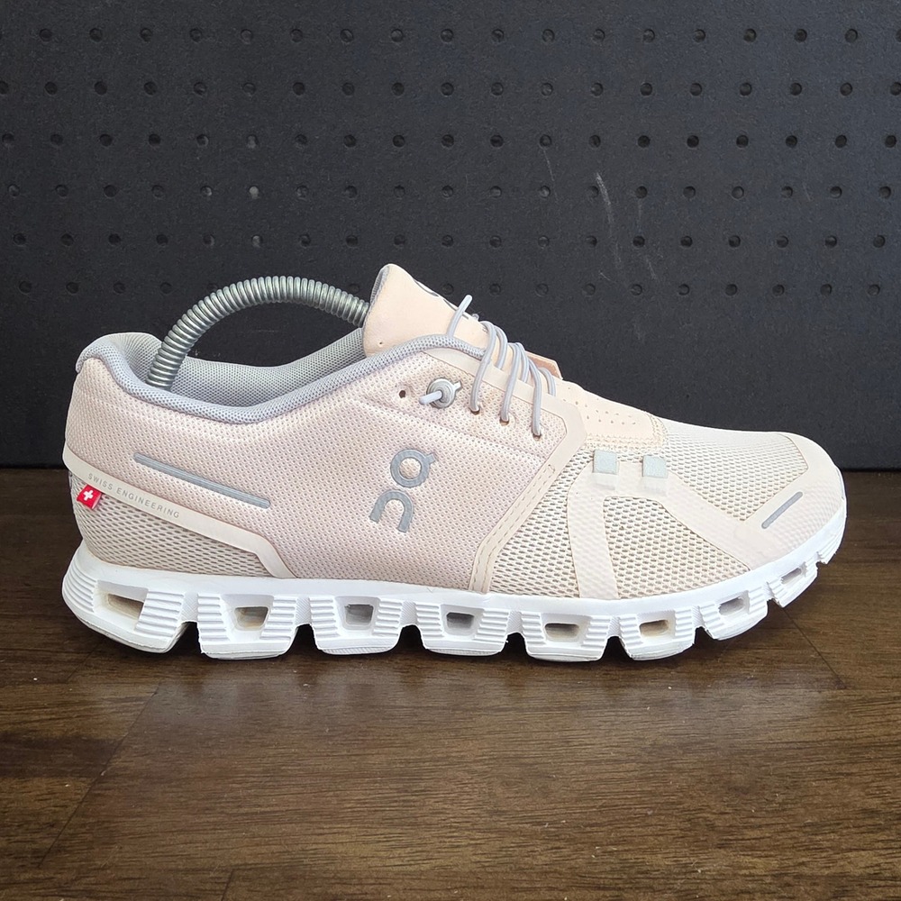 On Cloud Cloud 5 Running Shoes Women Size 10.5 Pink CloudTec Low Top Sneakers - Picture 7 of 11